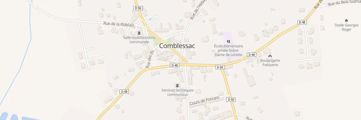 Plan du 1 Rue de l’Eglise à Comblessac