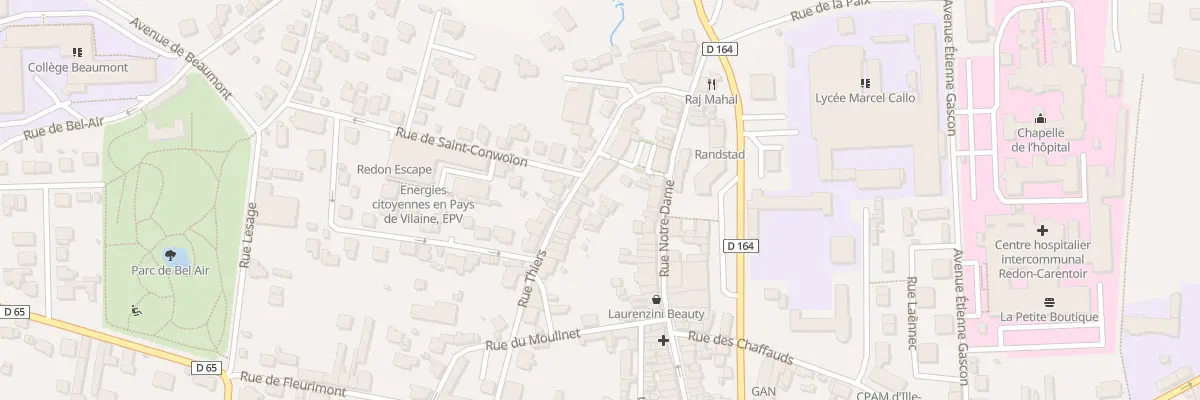Plan du 38 Rue Thiers à Redon