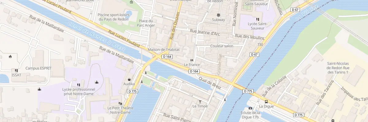 Plan du 9 Quai de Brest à Redon