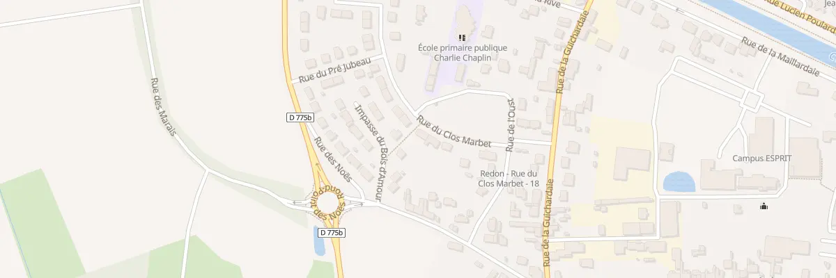 Plan du 13 Rue du Clos Marbet à Redon