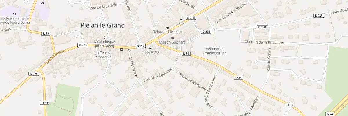 Plan du 12 Rue du Marché à Plélan-le-Grand