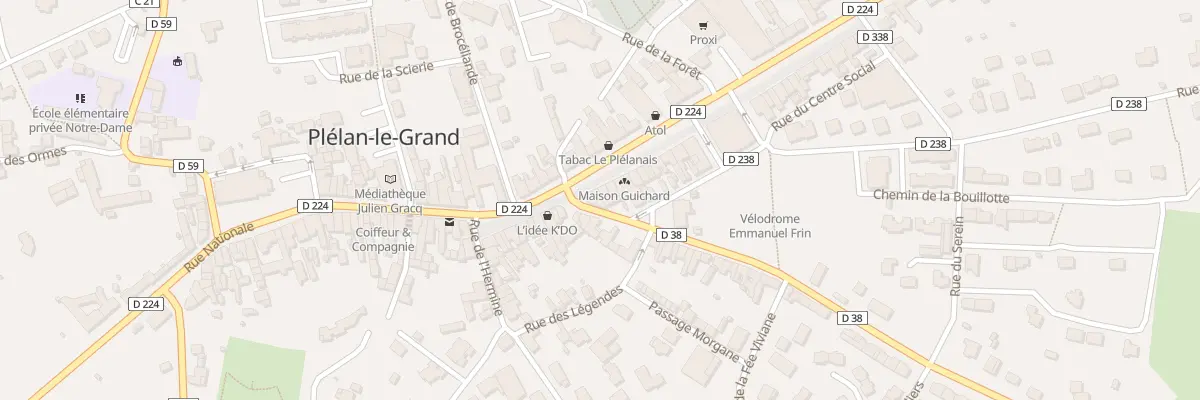 Plan du 7 Rue du Marché à Plélan-le-Grand