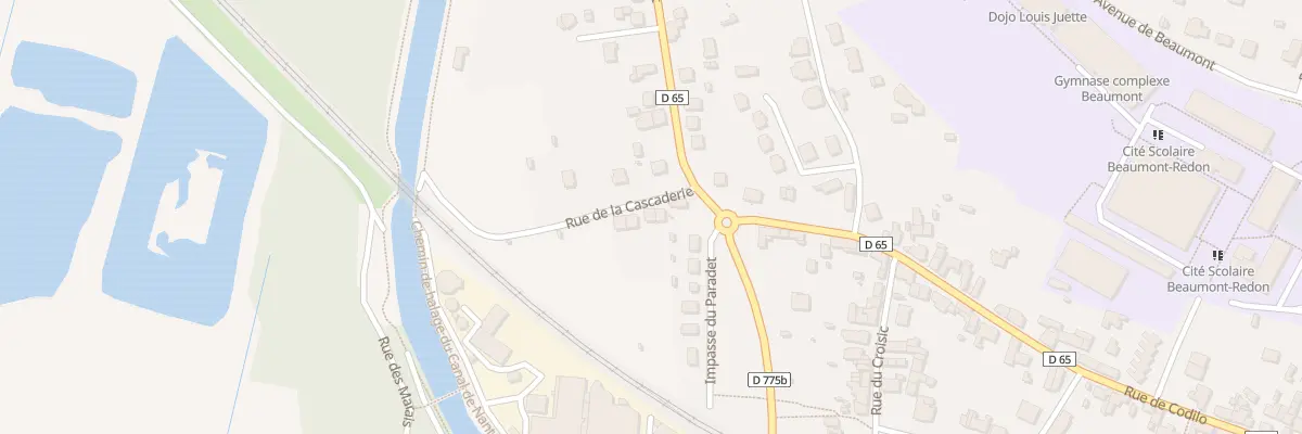 Plan du 3 Rue de la Cascaderie à Redon