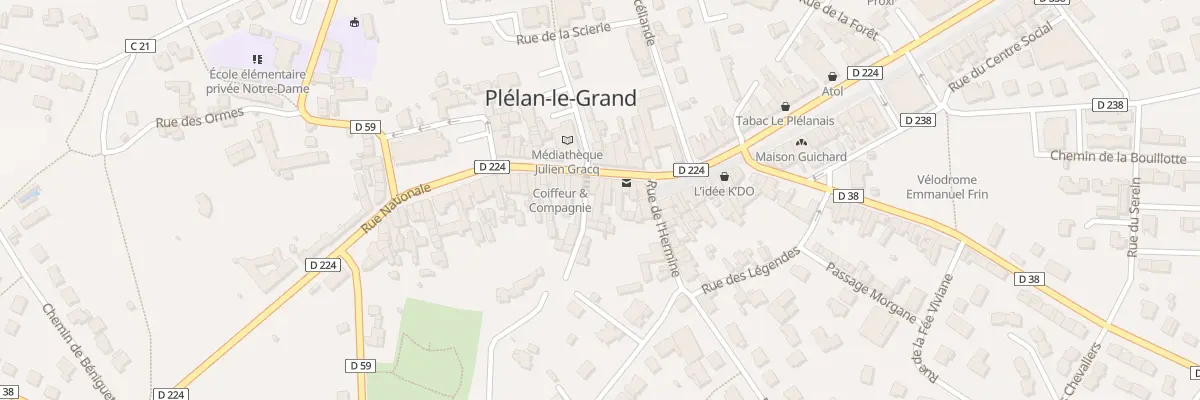 Plan du 9 Rue Nationale à Plélan-le-Grand