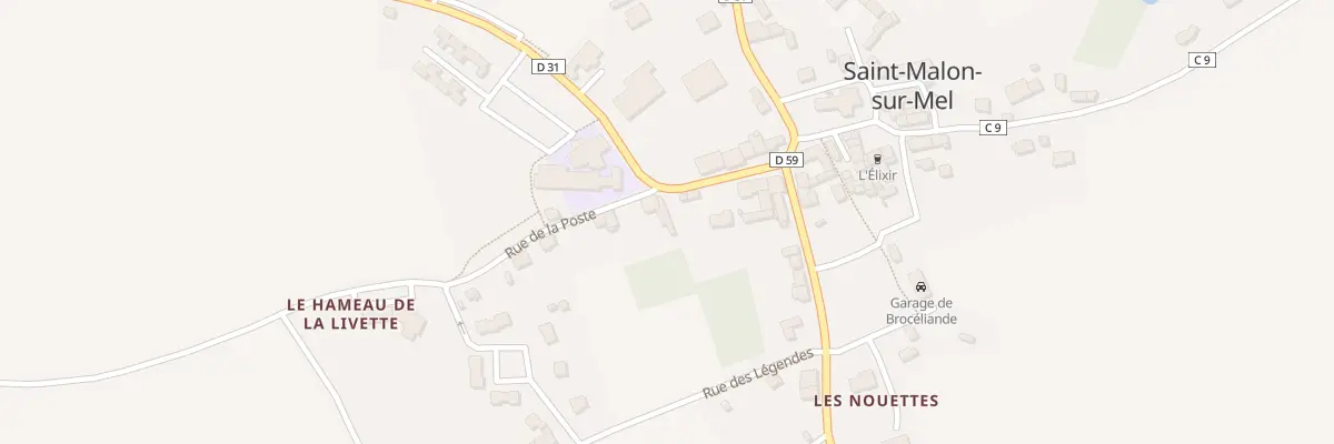 Plan du 1 Rue de la Poste à Saint-Malon-sur-Mel