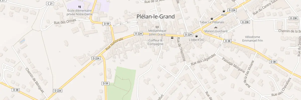Plan du 23 Rue Nationale à Plélan-le-Grand