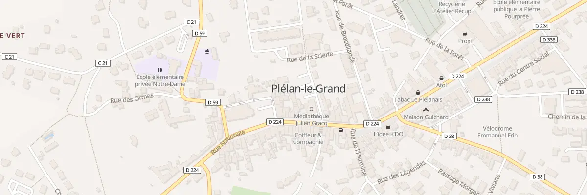 Plan du 32 Rue Nationale à Plélan-le-Grand
