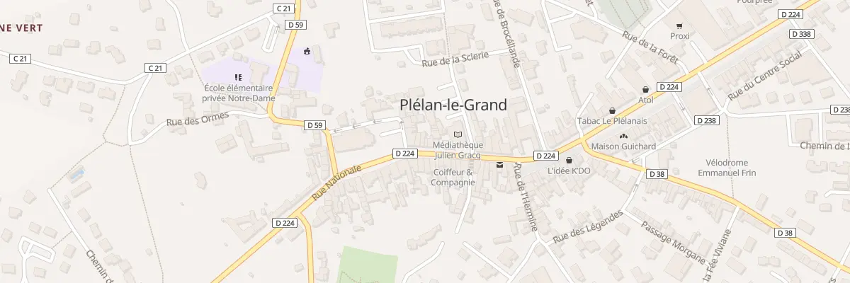 Plan du 34B Rue Nationale à Plélan-le-Grand