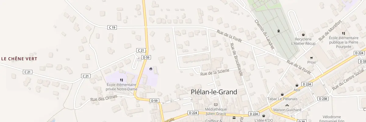 Plan du 2 Imp des Bûcherons à Plélan-le-Grand