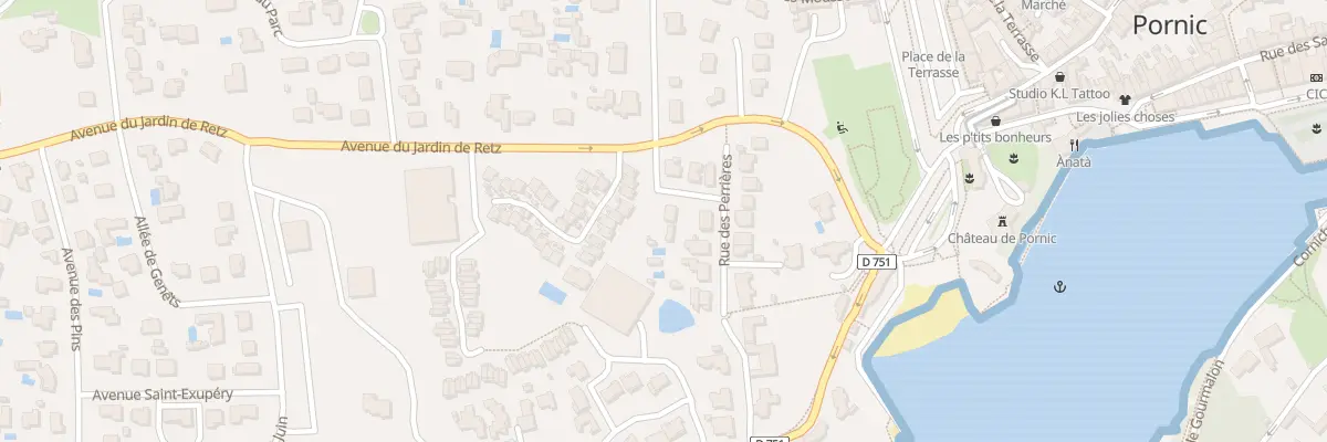 Plan du 12 Rue des Perrières à Pornic