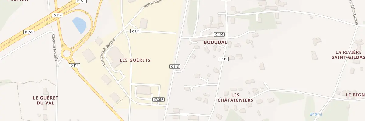 Plan du 5218 Bodudal à Rieux