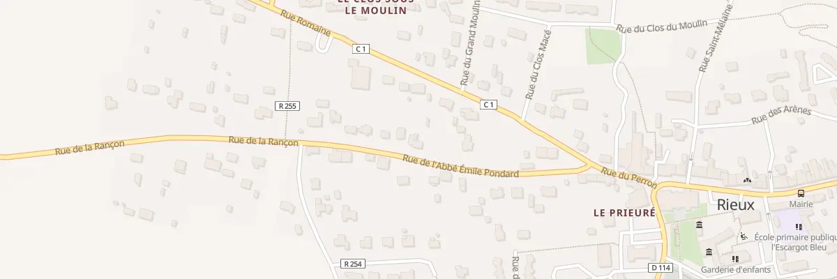 Plan du 14 Rue Abbé Emile Pondard à Rieux