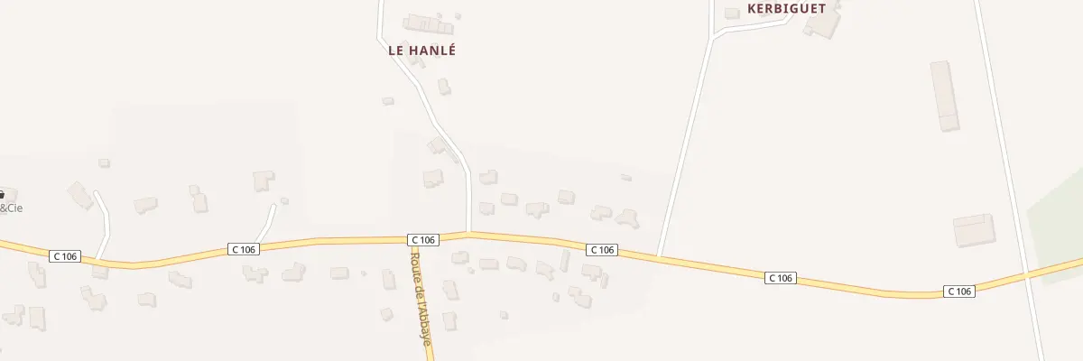 Plan du 1865 Le Hanlee à Guer