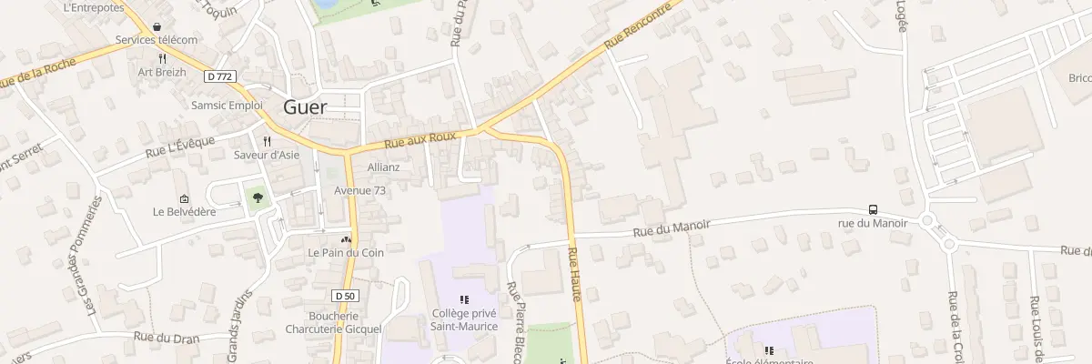 Plan du 14 Rue Haute à Guer