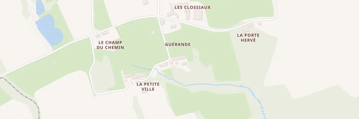 Plan du 30 Guérande à Brusvily