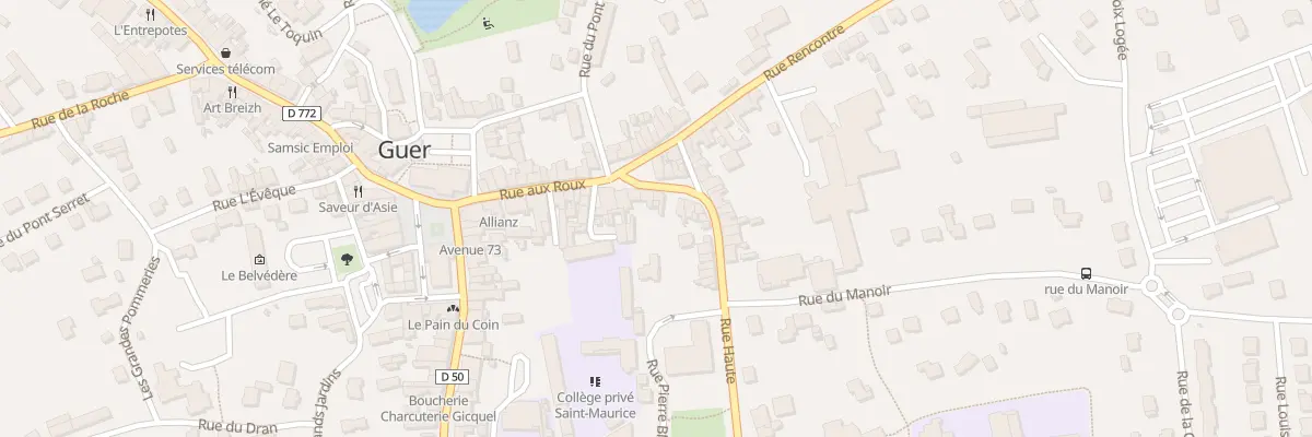Plan du 2 Rue Haute à Guer