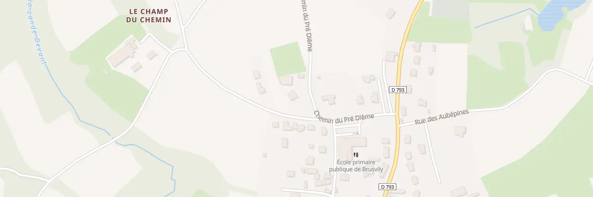 Plan du 1 Rue du Pré Dième à Brusvily