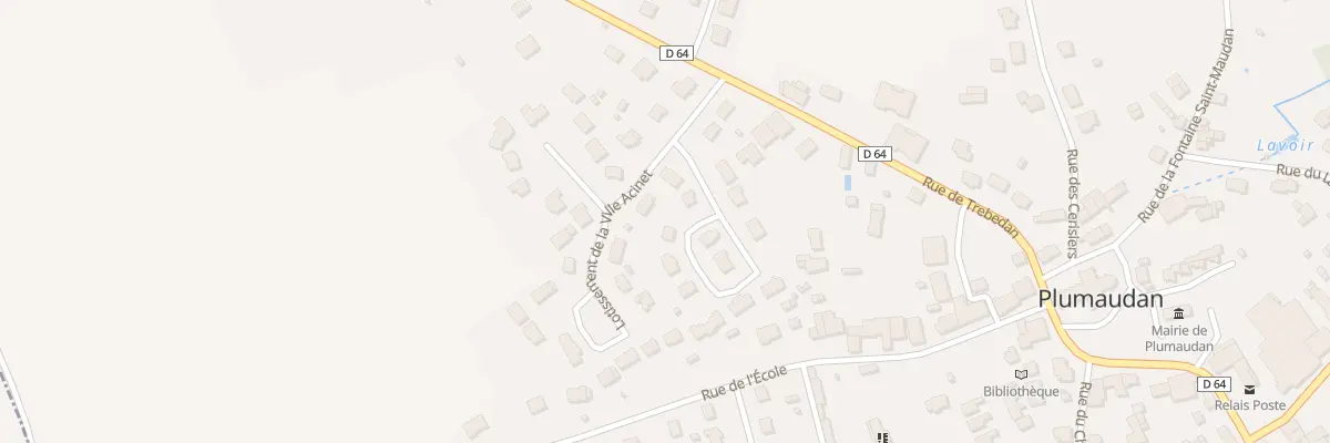 Plan du 20 Lot de la Ville Acinet à Plumaudan