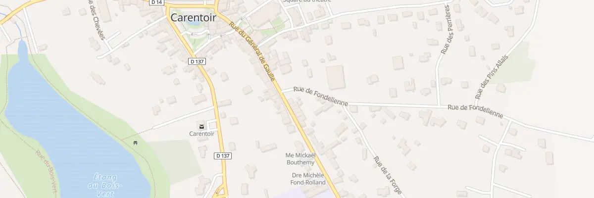 Plan du 2 Rue de Fondelienne à Carentoir