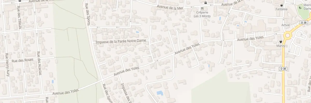 Plan du 46 Av des Yoles à Notre-Dame-de-Monts