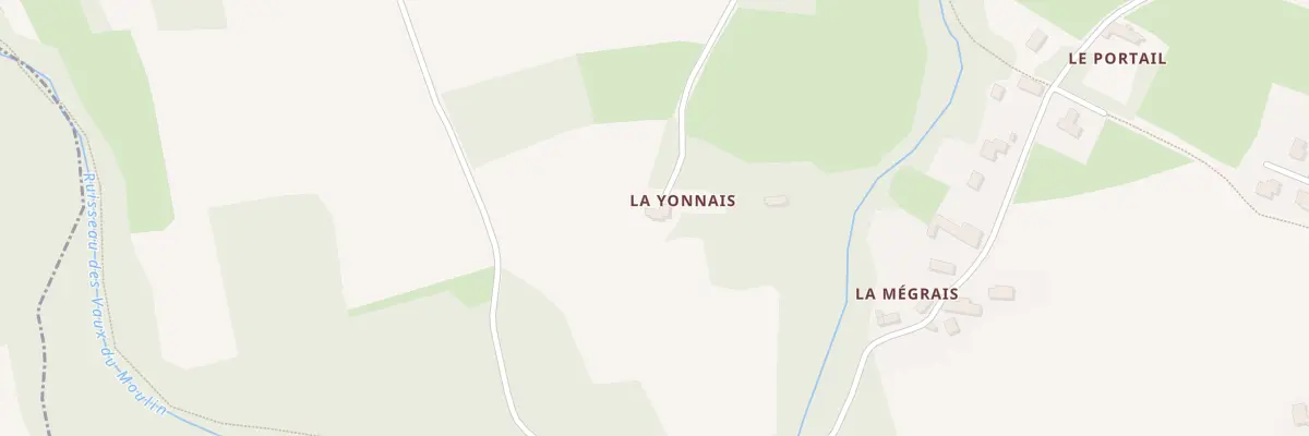 Plan du 1 La Yonnais à Aucaleuc