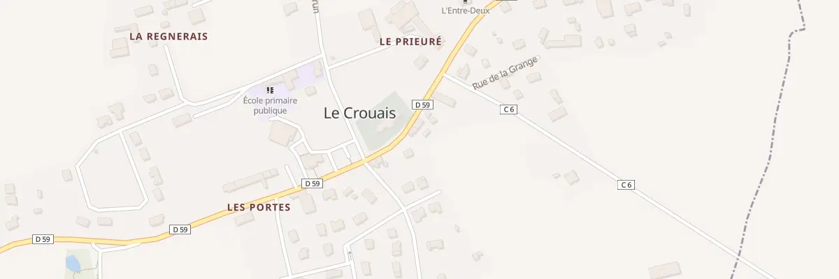 Plan de la Rue des Courtils au Crouais