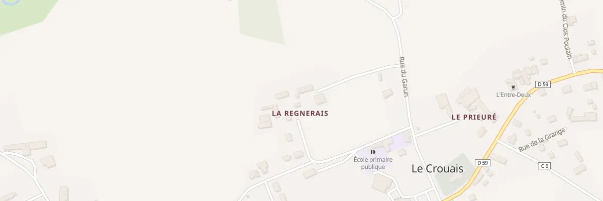 Plan du 2 La Regnerais au Crouais