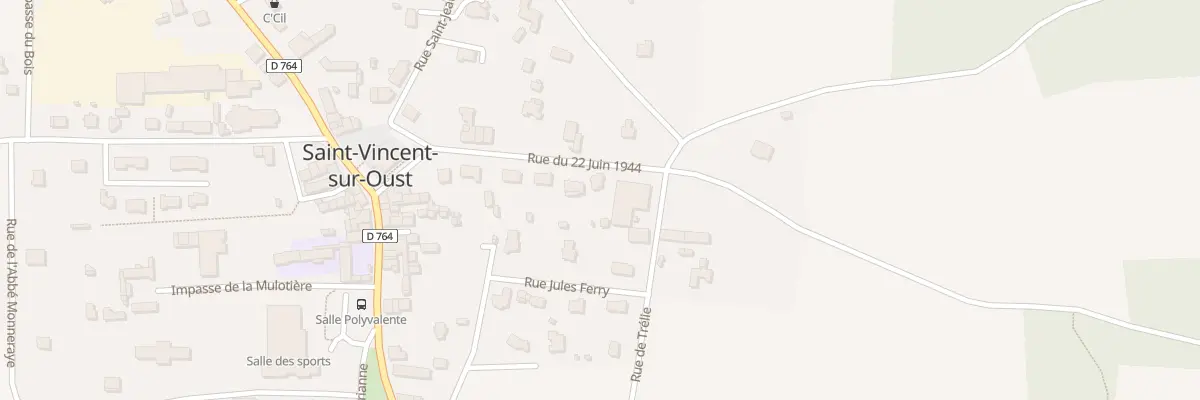 Plan du 12 Rue 22 Juin 1944 à Saint-Vincent-sur-Oust