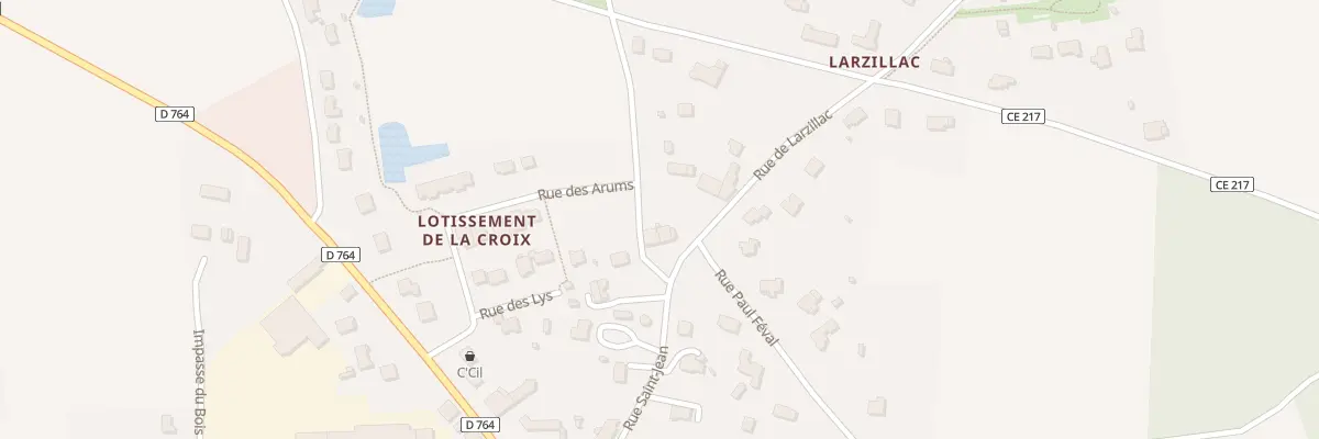 Plan du 1 Larzillac à Saint-Vincent-sur-Oust