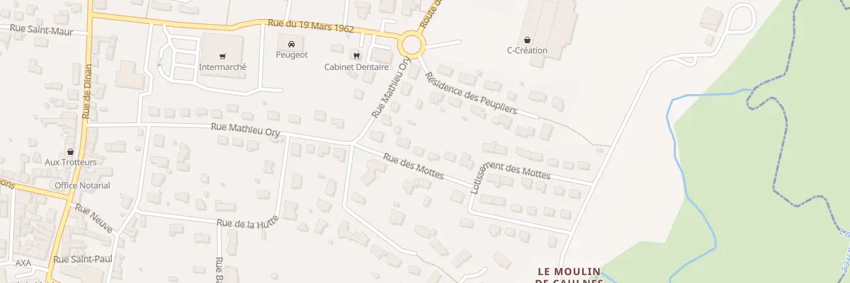 Plan du 5 Rue des Mottes à Caulnes
