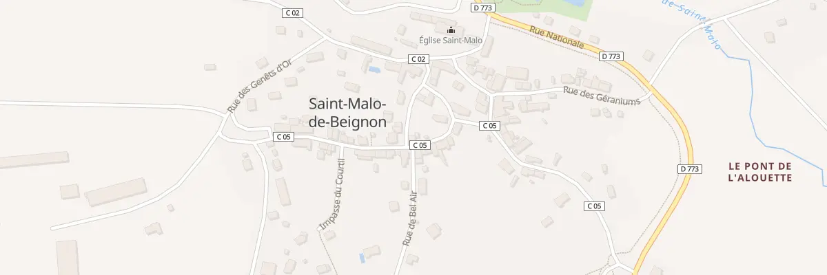Plan du 8 Rue de la République à Saint-Malo-de-Beignon