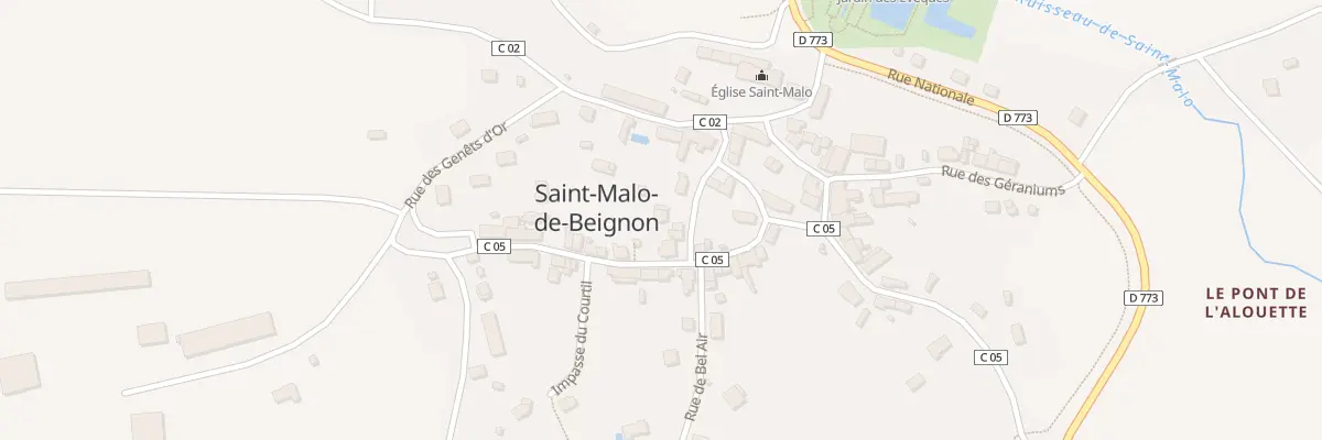 Plan du 3 Rue de la Fontaine à Saint-Malo-de-Beignon