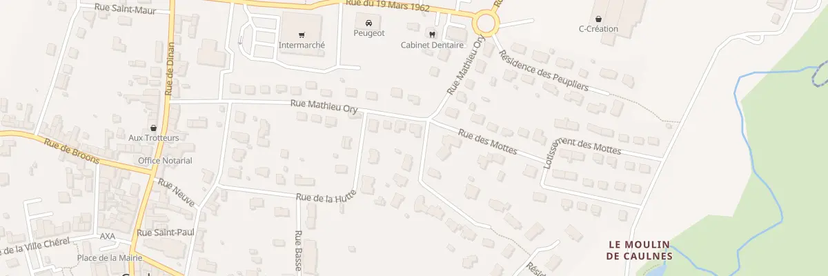 Plan du 22 Rue Mathieu Ory à Caulnes