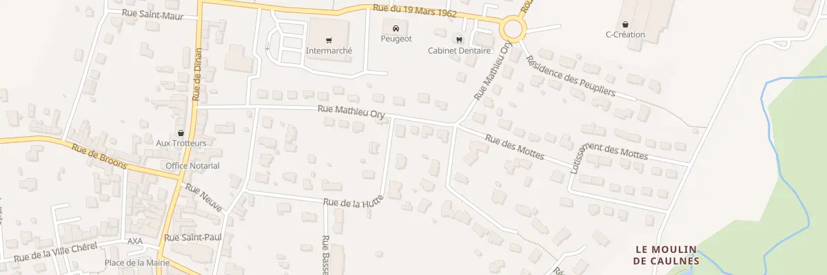 Plan du 18 Rue Mathieu Ory à Caulnes