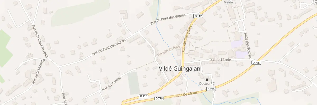 Plan de la Rue de l’Orme à Vildé-Guingalan