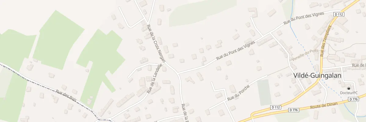 Plan du 28 Rue du Pont des Vignes à Vildé-Guingalan
