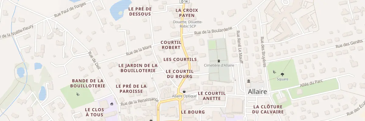 Plan du 8 Rue des Moulins à Allaire