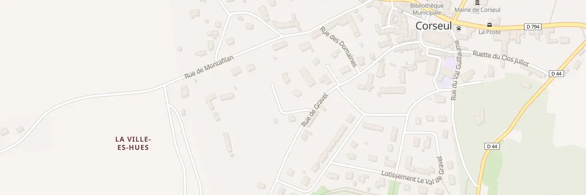 Plan du 5764F Rue de Gravel à Corseul