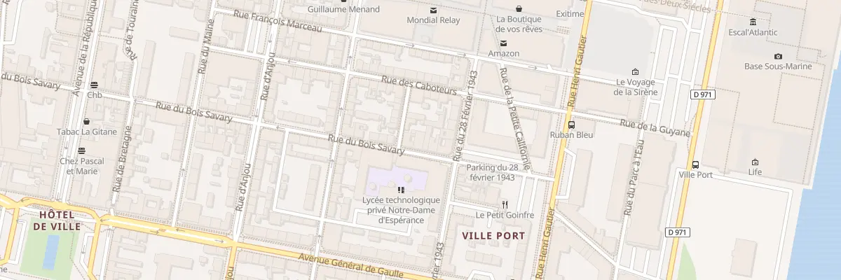 Plan du 16 Rue du Bois Savary à Saint-Nazaire