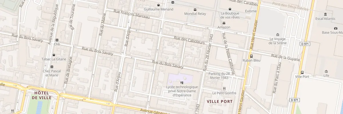 Plan du 22 Rue du Bois Savary à Saint-Nazaire