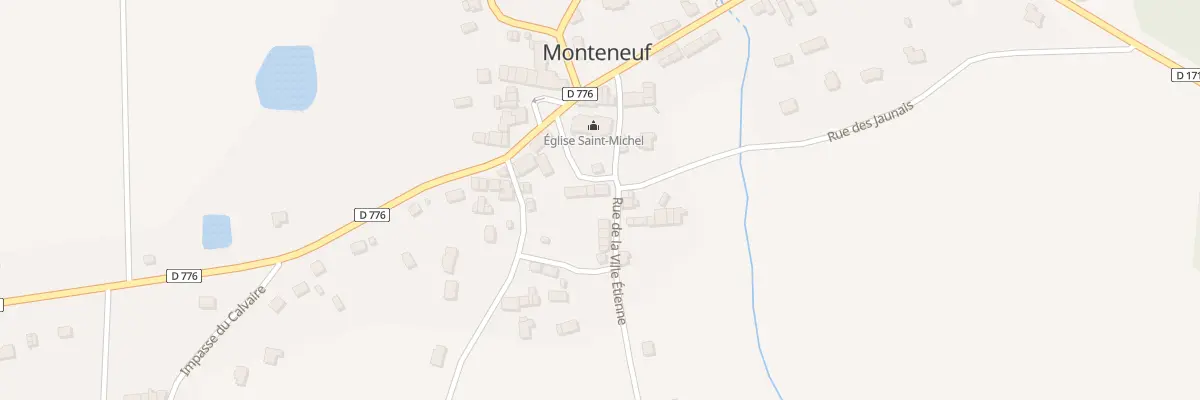Plan du 2 Rue de la Ville Etienne à Monteneuf