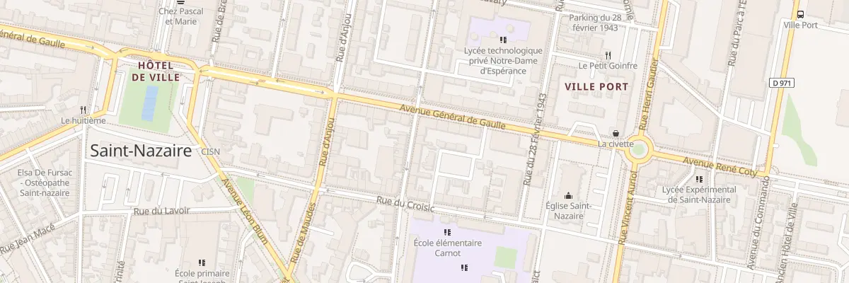 Plan du 10 Rue Roger Salengro à Saint-Nazaire