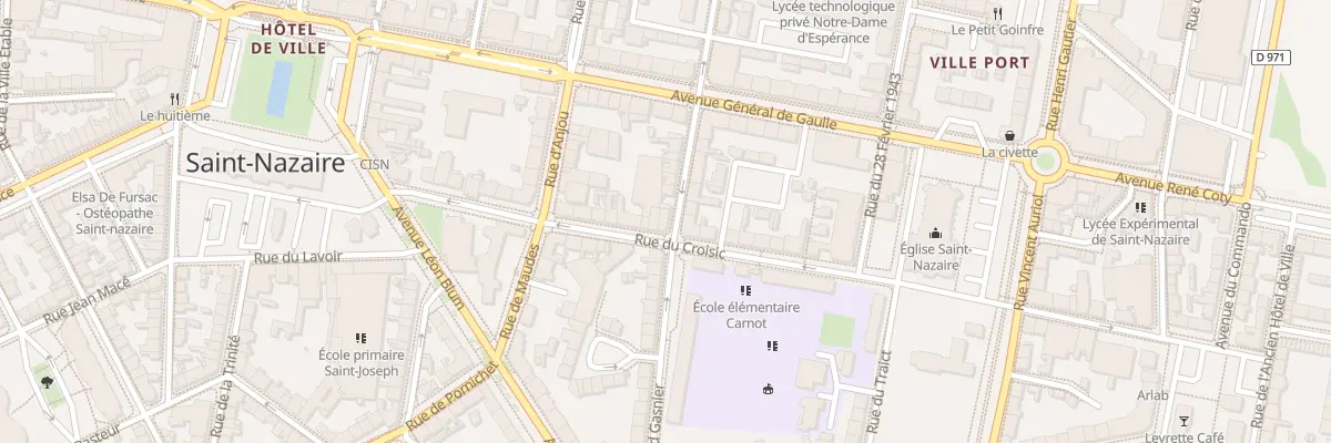 Plan du 1 Rue Roger Salengro à Saint-Nazaire