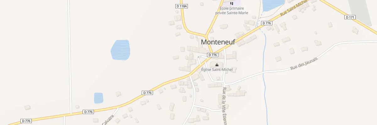 Plan de Pl Place de la Mairie à Monteneuf