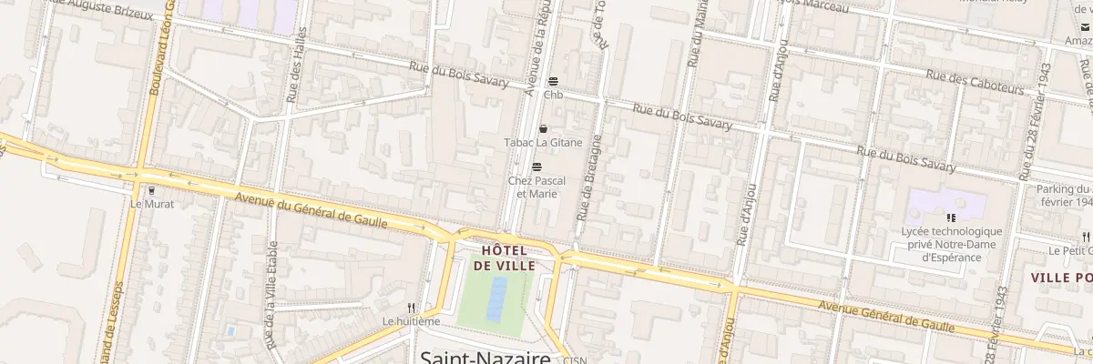 Plan du 6 Av de la République à Saint-Nazaire