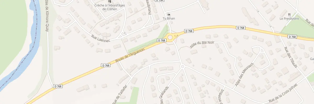 Plan du 4 Rue du Moulin de Talva à Créhen