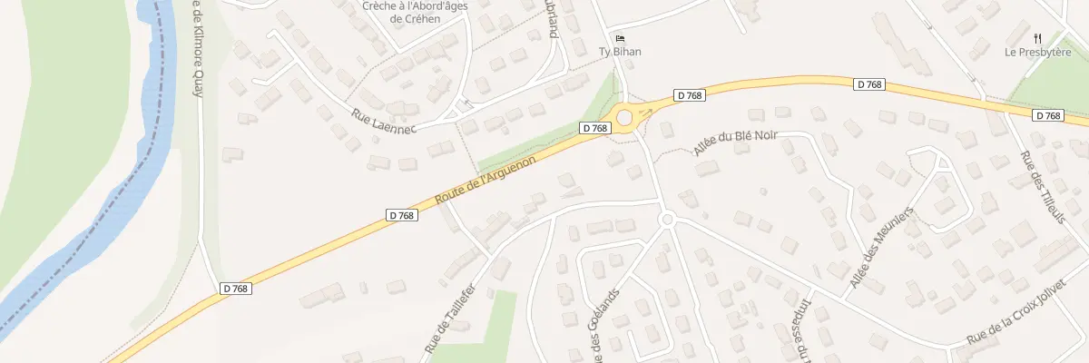 Plan du 2A Rue de Taillefer à Créhen