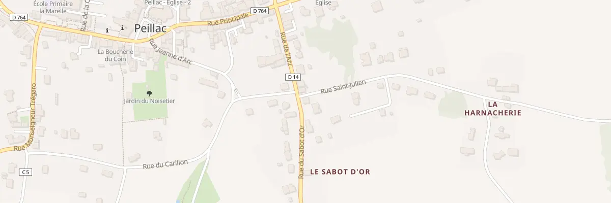 Plan du 1 Rue du Sabot d’Or à Peillac