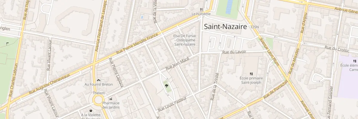 Plan du 10 Rue Jean Macé à Saint-Nazaire