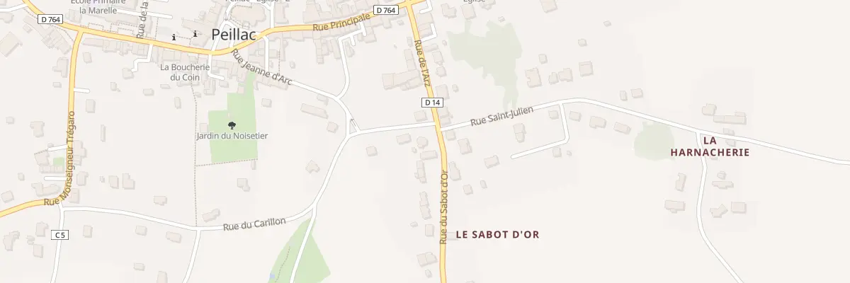 Plan du 2 Rue du Sabot d’Or à Peillac